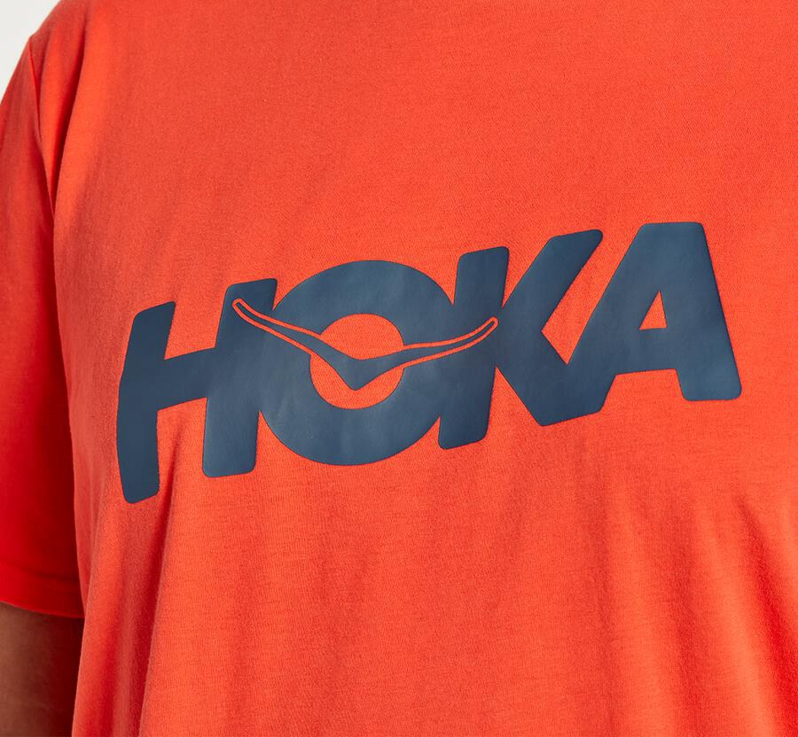 Hoka One One Košele Panske Červené - Brand - 21647-JNMY